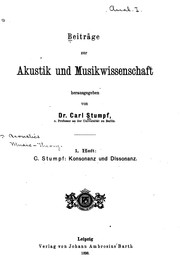 Cover of: Beiträge zur Akustik und Musikwissenschaft