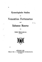 Cover of: Hymnologische Studien zu Venantius Fortunatus und Rabanus Maurus