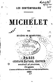 Cover of: Michelet by Eugène de Mirecourt