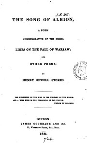 Cover of: The song of Albion ... Lines on the fall of Warsaw; and other poems