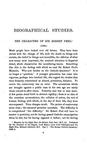 Cover of: Biographical Studies by Walter Bagehot