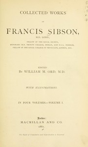 Cover of: Collected works of Francis Sibson