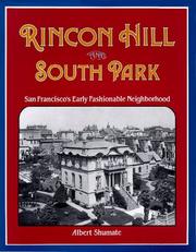 Cover of: Rincon Hill and South Park by Albert Shumate