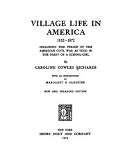 Cover of: Village life in America, 1852-1872: Including the Period of the American Civil War as Told in ...