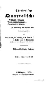 Cover of: Theologische Quartalschrift