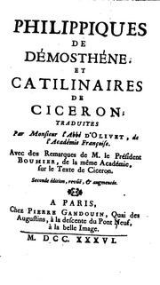 Cover of: Philippiques de Démosthéne: et Catilinaires de Cicéron