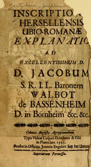 Inscriptionis Hersellensis Ubio-Romanae explanatio