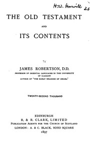 Cover of: The Old Testament and Its Contents