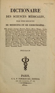 Cover of: Dictionnaire des sciences médicales by Nicolas Philibert Adelon