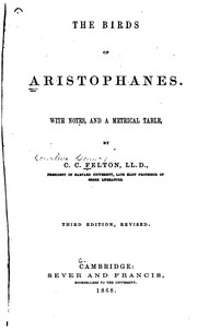 Cover of: The Birds of Aristophanes: With Notes, and a Metrical Table by Aristophanes