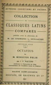 Cover of: Octavius de M. Minucius Felix: [partie de l'élève : edition A, Introduction, texte et commentaire]