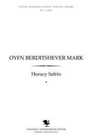 Oyfn Berdiṭsheṿer marḳ by Horacy Safrin
