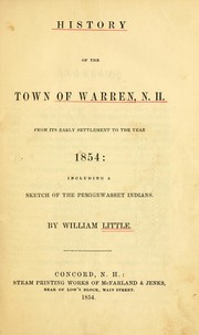 History of the town of Warren, N.H by Little, William
