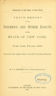 Cover of: Report of the State Entomologist on injurious and other insects of the state of New York. by New York (State). State Entomologist