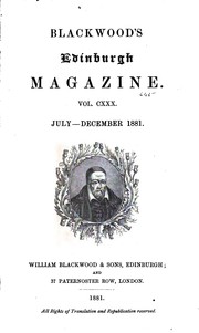 Cover of: Blackwood's Edinburgh Magazine: China and the Chinese by Charles William Wason