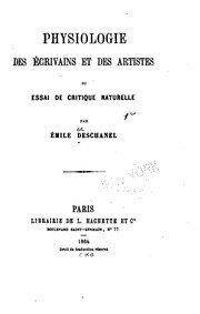Cover of: Physiologie des écrivains et des artistes