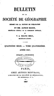 Cover of: Bulletin de la Société de géographie