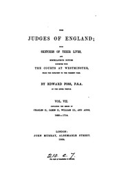 Cover of: The judges of England, from the time of the Conquest by Edward Foss