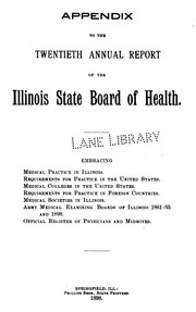 Cover of: Annual report of the State Board of Health of Illinois. 1877/78 by 