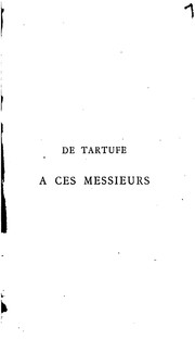 Cover of: De Tartufe à Ces messieurs