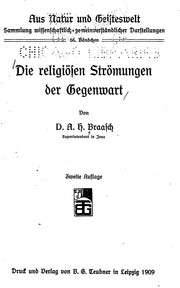 Cover of: Die religiösen Strömungen der Gegenwart