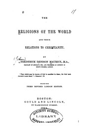 Cover of: The Religions of the World and Their Relations to Christianity by Frederick Denison Maurice