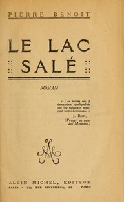 Cover of: Le lac salé by Pierre Benoît