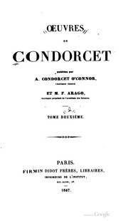 Cover of: Oeuvres de Condorcet