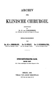 Cover of: Archiv für klinische Chirurgie by Deutsche Gesellschaft für Chirurgie
