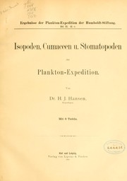 Cover of: Isopoden, Cumaceen u. Stomatopoden der Plankton-Expedition
