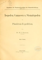 Cover of: Isopoden, Cumaceen u. Stomatopoden der Plankton-Expedition by H. J. Hansen