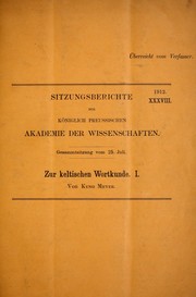 Cover of: Zur keltischen Wortkunde
