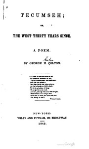 Cover of: Tecumseh by George Hooker Colton