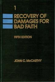 Cover of: Recovery of Damage For Bad Faith