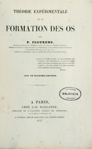 Cover of: Théorie expérimentale de la formation des os