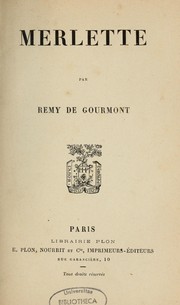 Cover of: Merlette by Remy de Gourmont