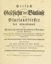 Cover of: Versuch einer Geschichte der Blatläuse und Blatlausfreser des Ulmenbaums