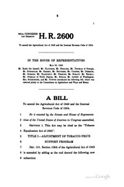 Cover of: Tobacco Equalization Act of 1985: joint hearing before the Subcommittee on Tobacco and Peanuts of the Committee on Agriculture and the Subcommittee on Select Revenue Measures of the Committee on Ways and Means, House of Representatives, Ninety-ninth Congress, first session, on H.R. 2600, July 18, 1985.