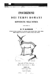 Cover of: Inscrizioni dei tempi romani rinvenute nell'Istria