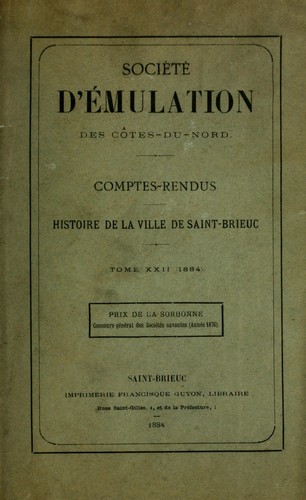 Histoire de la ville de Saint-Brieuc by Jules Lamare
