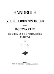 Cover of: Handbuch des allerhöchsten Hofes und des Hofstaates seiner k. Und K. Apostolischen Majestät...