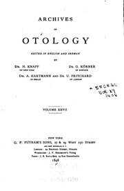 Archives of Otology by No name