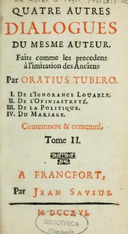Cover of: Quatre autres dialogues du mesme auteur by François de La Mothe Le Vayer