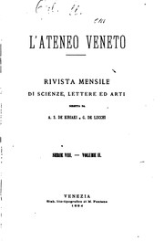 Cover of: Ateneo Veneto: revista di scienze, lettere ed arti.