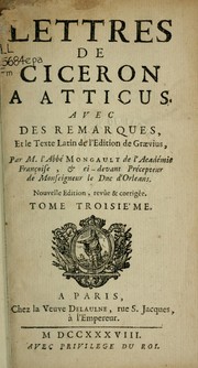 Cover of: Lettres à Atticus by Cicero