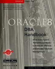 Cover of: Oracle8 DBA handbook