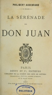 Cover of: La sérénade de Don Juan