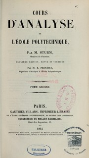 Cover of: Cours d'analyse de l'École polytechnique