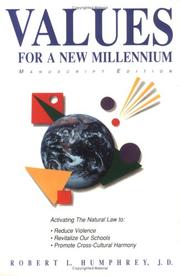 Cover of: Values for a New Millennium