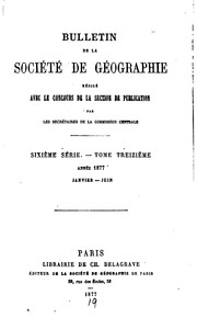 Cover of: Bulletin de la Société de géographie by Société de géographie (France), Société de géographie (France)